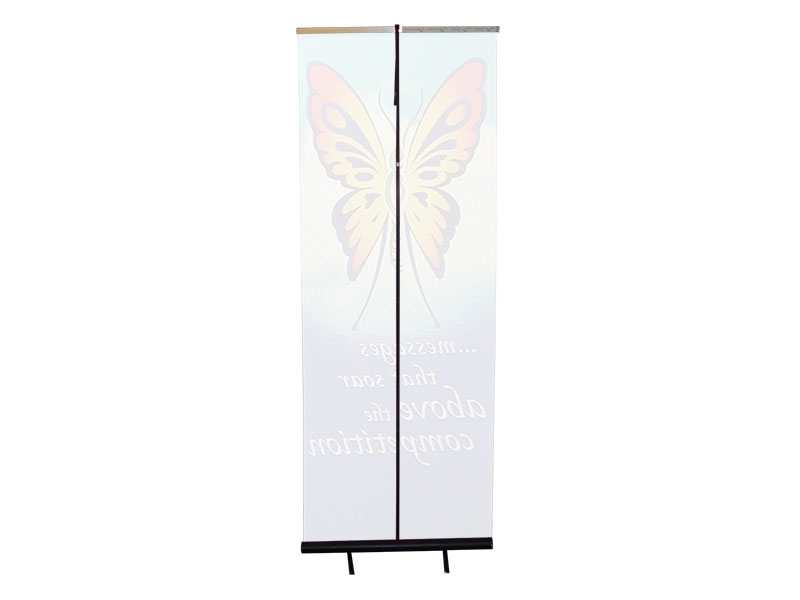 Courier Banner Stand - 33"w x 88"h Lightweight Portable Banner Stand - Back View